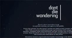 Desktop Screenshot of dontdiewondering.com
