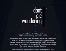 Tablet Screenshot of dontdiewondering.com